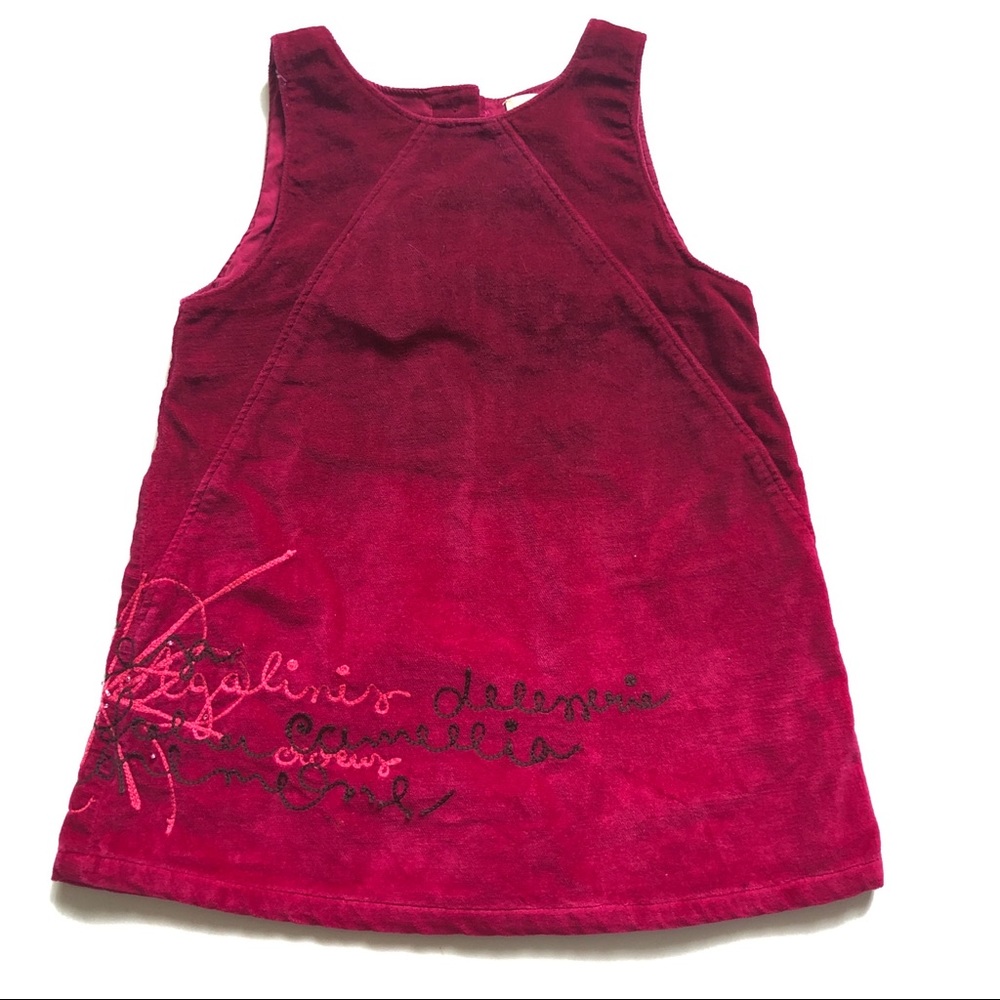Confetti velvet pinafore jumper dress